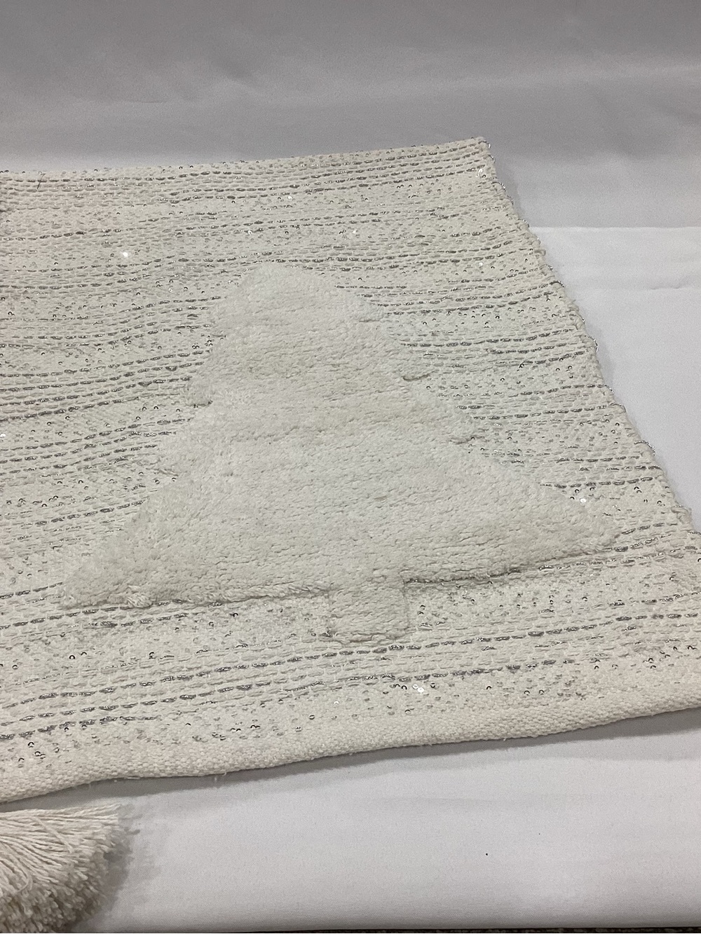 Luxe Cream Textured Decorative Throw